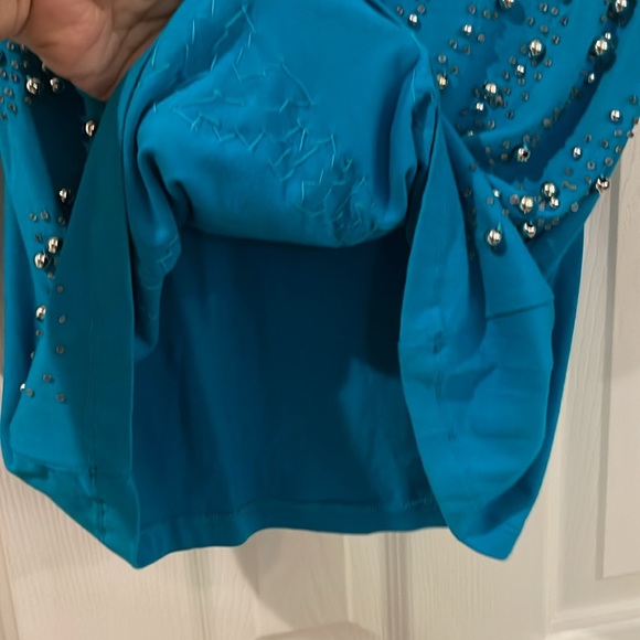 Stretch shirt with silver balls on it.  Size 2 -  Great stretch. - Picture 7 of 7